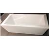 Image 1 : New contemporary white bathtub - (approx. 65.5in W 34in D 20.5in H) (bidder responsible for removal)