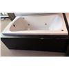 Image 1 : New white contemporary bathtub  (approx. 59in W x 35in D 25in H)