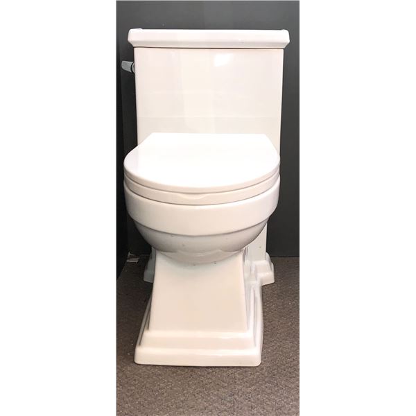 New white toilet seat w/tank & flush handle