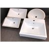 Image 1 : Group of 4 assorted bathroom sink bowls