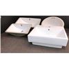 Image 2 : Group of 4 assorted bathroom sink bowls