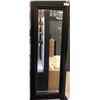 Image 1 : Contemporary black framed wall mirror (approx 24in x 62in)