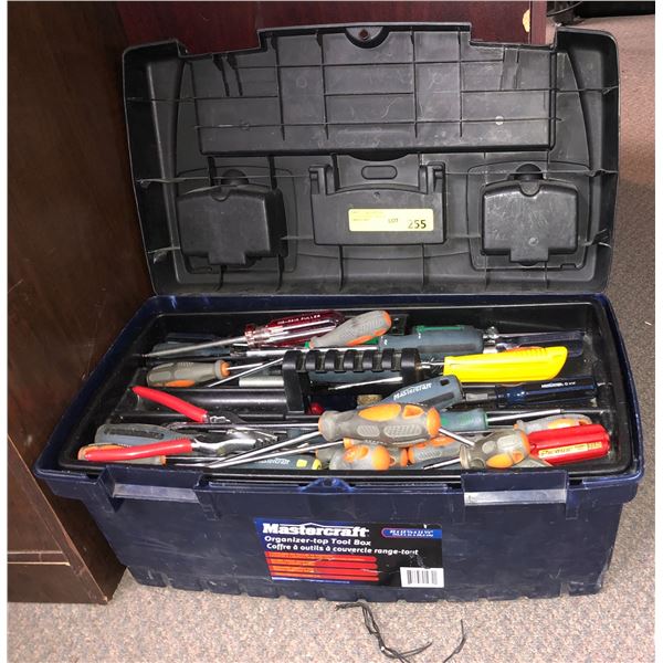 Mastercraft organizer toolbox w/ assorted tools