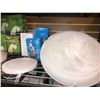 Image 4 : Large shelf lot full of assorted new lighting includes - Ortech 7in flush mounts, LED garage lights,