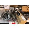 Image 3 : Shelf lot of assorted bathroom items includes - shower heads, sink strainer baskets, towel holders, 