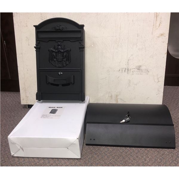 Group of 3 assorted new metal mailboxes