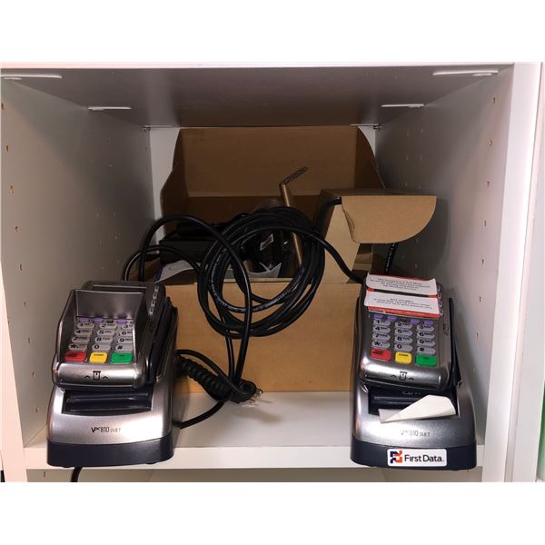 Group of 2 verifone debit/credit card machines (1 new)