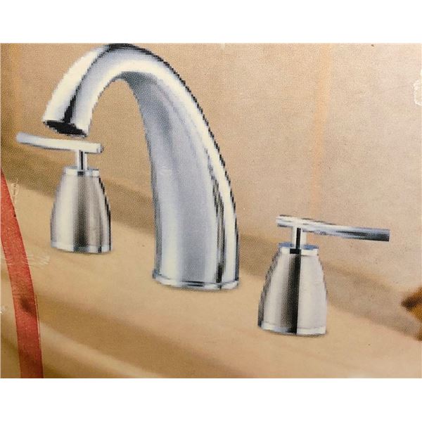 New Taju chrome w/brushed nickel accents herman tub faucet set (New in box)