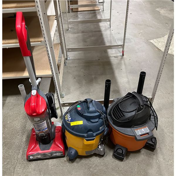 Group of 3 assorted vacuums