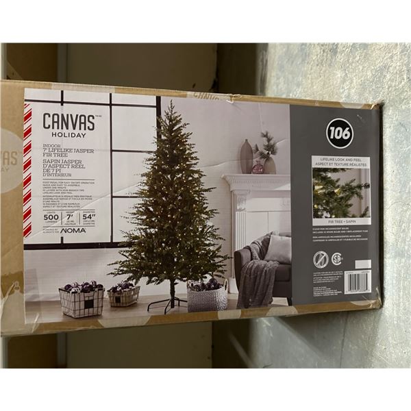 Canvas Holiday indoor 7’ lifelike Jasper fir tree