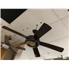 Image 2 : Group of 2 decorative ceiling fans w/lights (1 fan broken light cover) (bidder responsible for remov