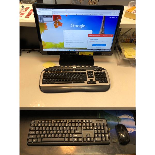 5pc workstation lot - includes HP monitor/ 2 keyboards/ 1 mouse and 1 Dell PC (i5 processor,8gb RAM,