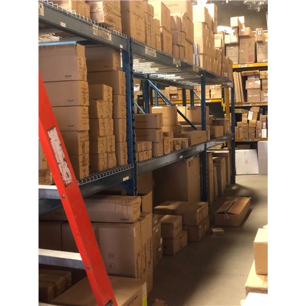 Commercial assorted warehouse pallet racking - includes  - 5 vertical uprights (approx. 8ft tall x 4