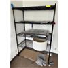Image 1 : Metal 4 tier shelf approx. 49in L 25in D 71H (contents on shelf is not included)