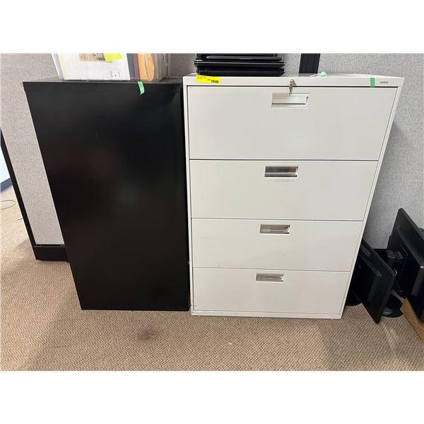 Group of 2 Metal Filing 4 drawers cabinets