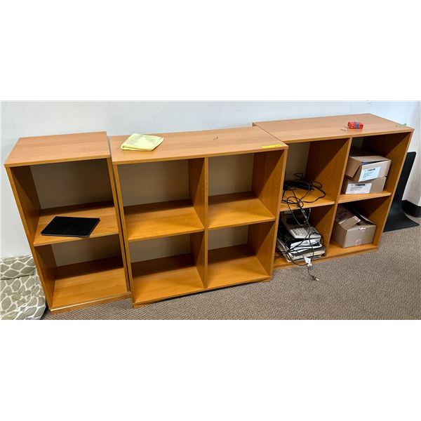 Group of 3 wooden shelfs