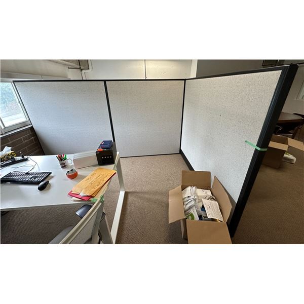 Group of 3 assorted office dividers - Bidder is responsible for removal!