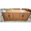 Image 1 : Walnut 4 door cabinet (approx. 72in W 24in D 29in H)