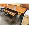 Image 2 : Pine & iron desk (approx. 50in W 26in D 31in H)