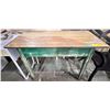 Image 1 : Rustic pine farm table (approx. 44in W 21in D 31in H)