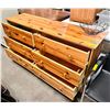 Image 2 : Solid pine 6-drawer dresser (approx. 61in W 17in D 32in H)