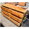 Image 2 : Solid pine 6-drawer dresser (approx. 61in W 17in D 32in H)