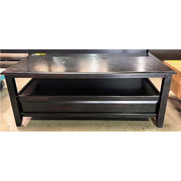 2 Drawer 2 tier coffee table (approx. 45in W 23in D 18in H)