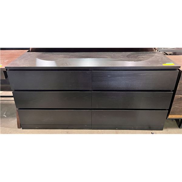 6-drawer dresser (approx. 63in W 19inD 31in H)