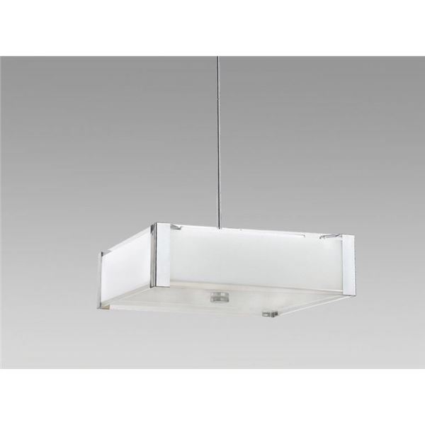 New Amlite lighting white opal/clear glass chrome finish decorative ceiling light fixture (new in bo