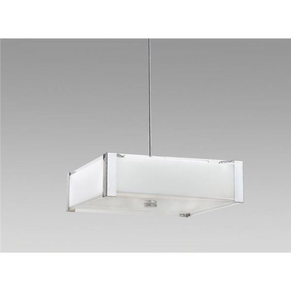 New Amlite lighting white opal/clear glass chrome finish decorative ceiling light fixture (new in bo