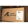 Image 2 : New Amlite lighting decorative white glass chrome finish round decorative light fixture (new in box)