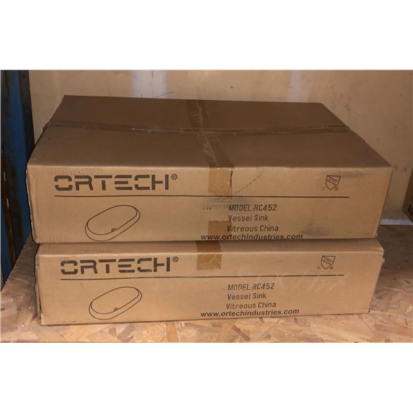 Set of 2 NEW Ortech vessel sinks