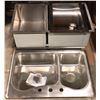 Image 1 : Group of 4 assorted stainless steel sinks