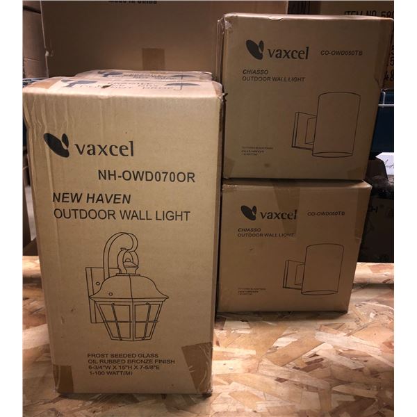 Group of 4 new Vaxcell outdoor decorative wall lights