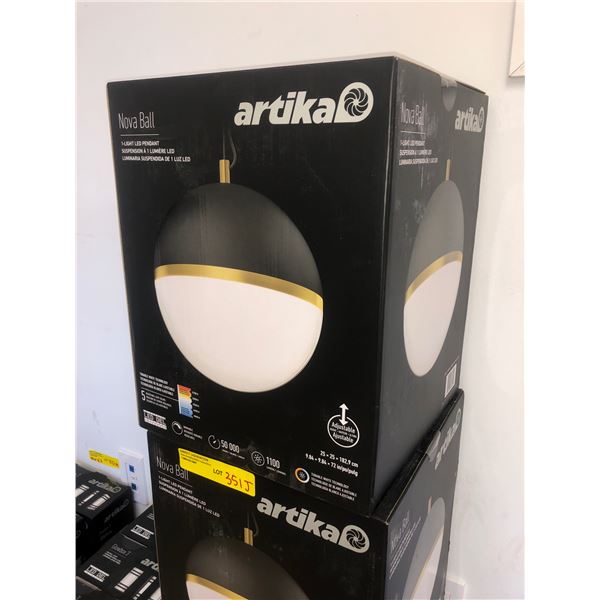 New single Artika Nova Ball LED pendant light in box