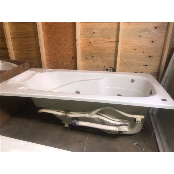 New white jacuzzi tub - approx. 6ft wide x 3ft x 21in height (missing motor)