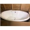 Image 1 : New white oval bath tub - approx. 67in wide x 38in x 26in