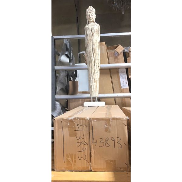 Set of 3 approx 3ft tall decorative pharaoh sculpture