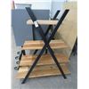 Image 1 : Wood w/Metal 4 Shelf Merchandising Rack