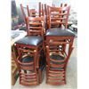 Image 1 : 34-Black Padded Ladderback Dining Chairs - 34 X $