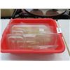 Image 1 : Red Bus Tub w/Cambro Lids