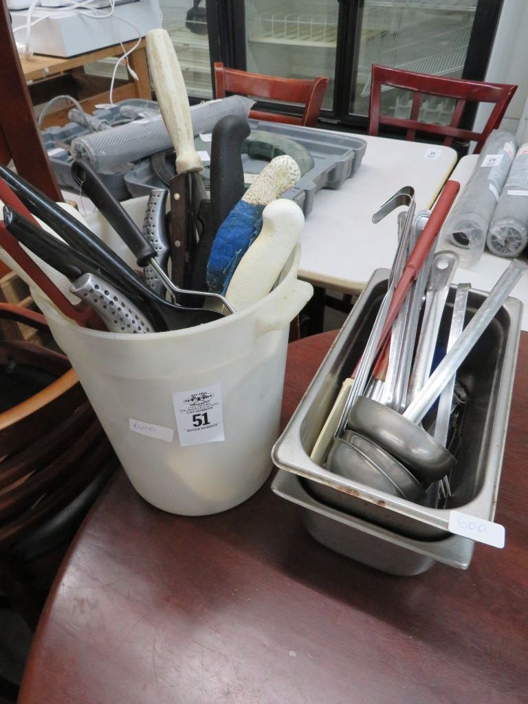 Half Insert Pans (2), + Asst. Utensils