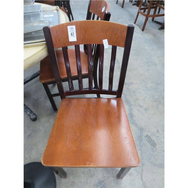 18-Mahogany w/Metal Slatback Chairs - 18 X $