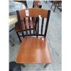 Image 1 : 18-Mahogany w/Metal Slatback Chairs - 18 X $