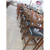 Image 3 : 24-Mahogany Slatback Padded Bar Stools - 24 X $