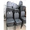 Image 1 : 113-Black Padded Stack Chairs - 113 X $