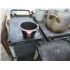 Image 2 : 4 - 3 Shelf Black Plastic Rolling Cart 4 x $