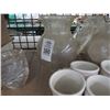 Image 2 : Shelf of Plastic Water Pithers, Coffee Cups, Plastic Lids and More