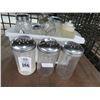 Image 1 : Lot of Glass Cheese Shakers