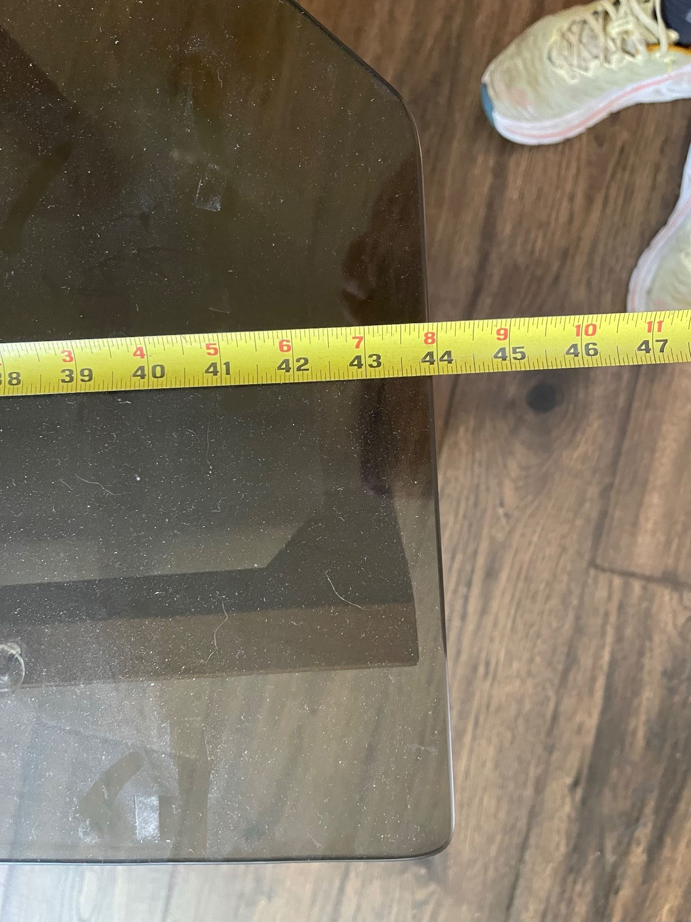 CONTEMPORARY THREE TIER GLASS AND WOOD TV STAND Cornerbids contemporary-three-tier-glass-and-wood-tv-stand-cornerbids